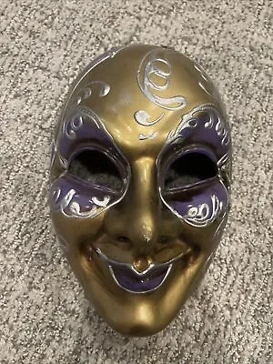 Gold And Purple Venetian Wall Mask • $17.99