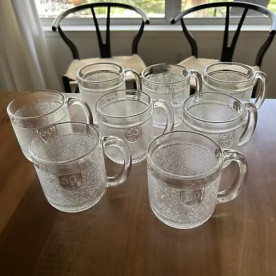 Iittala KROUVI 50 Cl Oiva Troika Finland Beer Mug Textured Glass Set Of 8 • £183.37