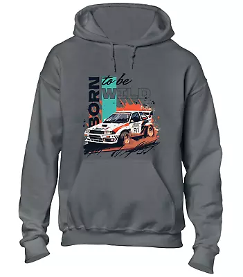 Born To Rally Hoody Hoodie Cool Rally Car Rallying Fan Clothing Gift Idea Top • £16.99