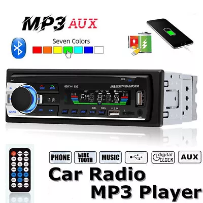 1 Din Car Stereo Radio Bluetooth In-Dash FM Aux Receiver SD USB MP3 Radio Player • $13.98