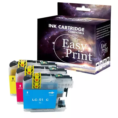 3PK LC51 CMY Ink Cartridge Fits Brother MFC-240C 880CDN FAX-1460 DCP-153C 750CN • $8.74