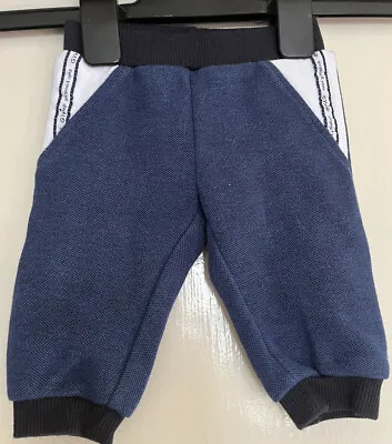 Baby Boy Blue And White Jogging Trousers 3-6 Months • £0.99
