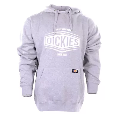 Mens Dickies Hoodie Sweatshirt Top Workwear Grey M L XL Rockfield • £24.98
