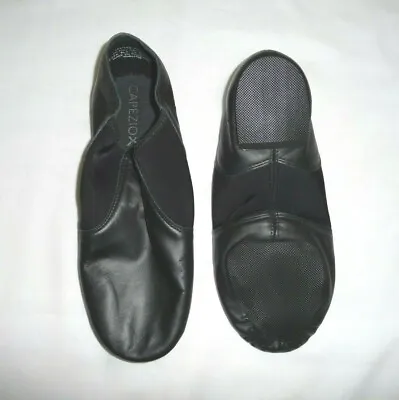 $19.59 • Buy Capezio EJ2 Series Slip-on Split Sole Jazz Dance Shoes Blk Leather Womens Sz 3M