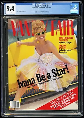Cgc 9.4 Newsstand May 1992 Vanity Fair Magazine Ivana Trump 1/1 Top Pop • $32