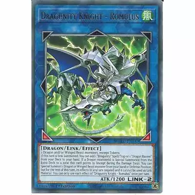 MGED-EN142 Dragunity Knight - Romulus - 1st Edition Rare Yu-Gi-Oh! Trading Card • £0.99