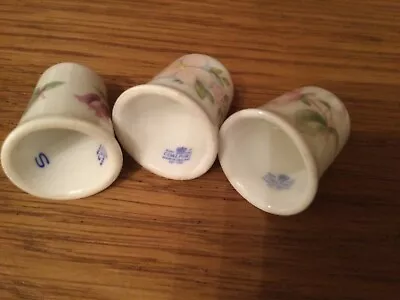 3 Minature Coalport Thimbles • £12