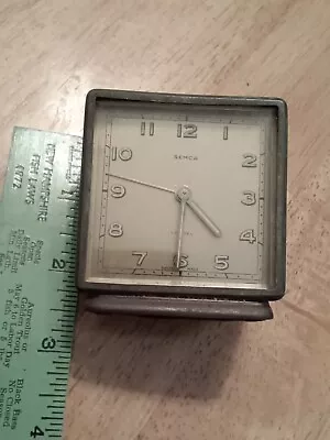 Vintage Semca Swiss ONE Jewel Desk Travel Alarm Clock CLOCK NON WORKING CLOCKS • $15