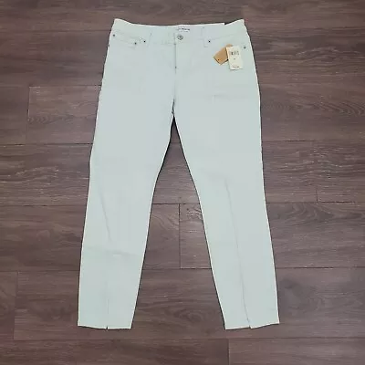 Lucky Brand Lolita Skinny Jeans Women's Size 12/31 Mid Rise Mint Green Denim Nwt • $22.99