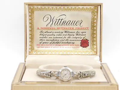 Antique Wittnauer Longines Watch Ladies Vintage Diamonds Adjustable Original Box • $148.50