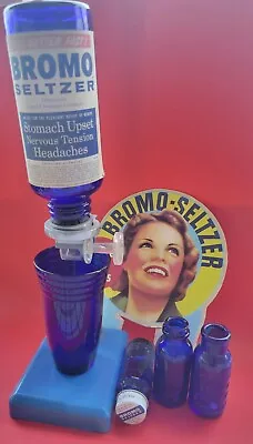 Vintage BROMO SELTZER  SODA FOUNTAIN DISPENSER Drug Store GLASS JAR • $169