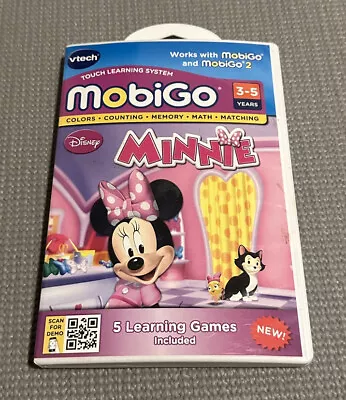 Vtech MobiGo Disney Minnie Mouse Touch Learning System Video Game Ages 3-5 • $10.99