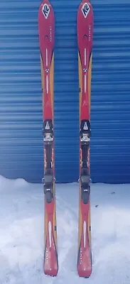 K2 Axis X 181cm Skis Red Orange W/ Marker M72 Bindings 107/70/97 • $109.99