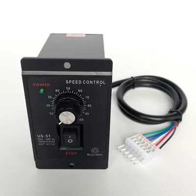 AC 110V 120W Electric Motor Variable Speed Controller For Gear Reduction Motor • $19.69