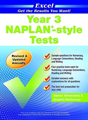 Excel Year 3 Naplan - Naplan Style Tests - 2021 New Edition | NEW AU • $26.99