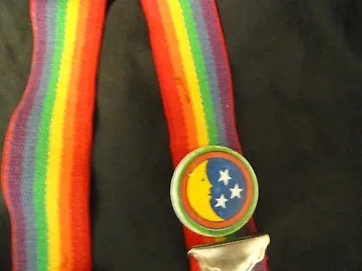 Vintage 70s 80s Rainbow Pride Suspenders Robin Williams Mork Mindy Ork • $7.50