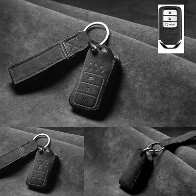 For Honda Accord Civic CRV HRV Pilot Leather Car Key Fob Case Cover Shell Bag • $107.85