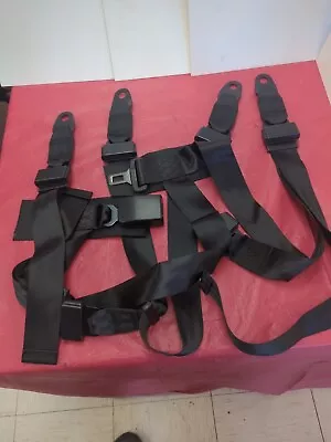 SEAT BELT 4-POINT 2  RED UTV/GO-KART NYLON STRAP HARNESS SAFETY BUCKLE Universal • $20