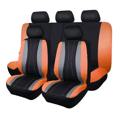 Orange Universal Car Seat Covers Rear Split 40/60 50/50 60/40 Quality Breathable • $39.99