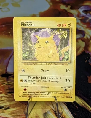 $65 • Buy Pokemon TCG Pikachu 58/102 Poketour Australian Promo 1999 Gold Stamp 