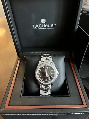 Tag Heuer Men's Link Black Diamond Dial Stainless Steel Swiss Watch WJ1117-0 • $1795