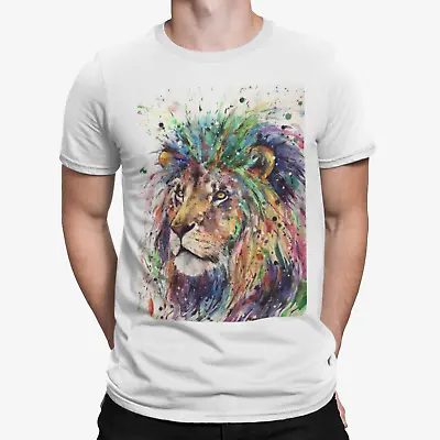 Lion Paint T-Shirt - Cool Funny Retro Mens Unisex Designer TV Film Animal Top  • £8.39