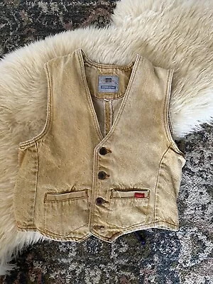 Triumph Vintage Brown Jean Vest • $35