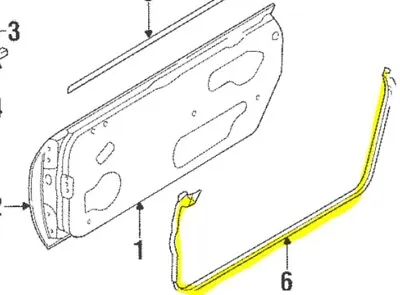 95-98 Nissan 240sx S14 Silvia Lower Door Seal Gasket Trim • $249.99