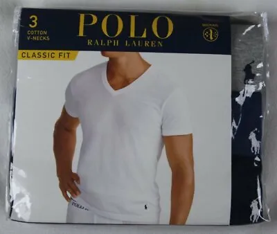 Ralph Lauren Polo 3 Pack Grey Blue Classic V-Neck T-shirts Tee NWT • $34.27