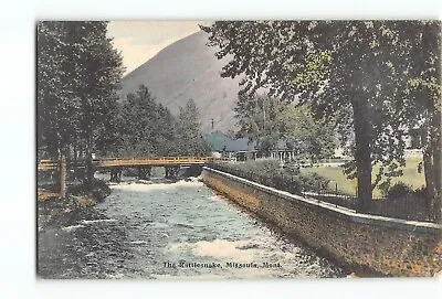 Old Vintage Postcard Of The Rattlesnake River Missoula Montana • $3.85