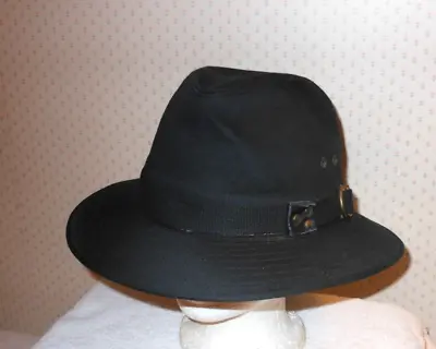 Men's Classic Structured Gangster Dark Green Fedora J Reg'd Trademark Hat Large • $13.59