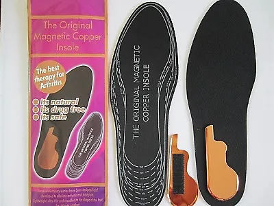 Magnetic Copper Shoe Insoles/inserts Arthritis/joint Pain Relief Etc Mens/ladies • £22.99