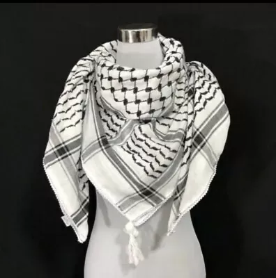 Keffiyeh Shemagh All Original Made In Palestine Arab Scarf Kufiya Arafat D2 • $24