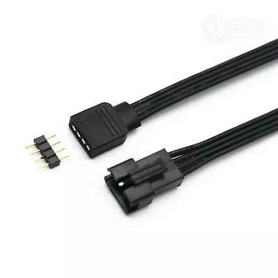 GPUCONNECT 3-Pin 5V / 4-Pin 12V RGB ARGB Control Extension Adapter Cable • £5.95