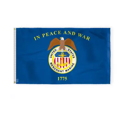 AGAS USMM Merchant Marine Flag Printed 200D Nylon In Peace And War 1775 Banner • $20.80