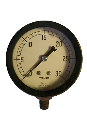 Jas P Marsh Vintage Vacuum Pressure Gauge 0-30 • $22.58