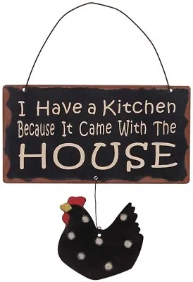 Metal Chicken Hanging Sign Chicken Decoration Country Home Decor I Have A Chick • $9.99