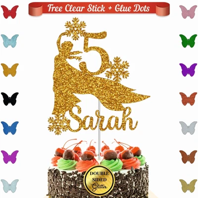 £2.85 • Buy Personalised Snowflake Girl Cake Topper Birthday Girl Party Decoration Topper UK