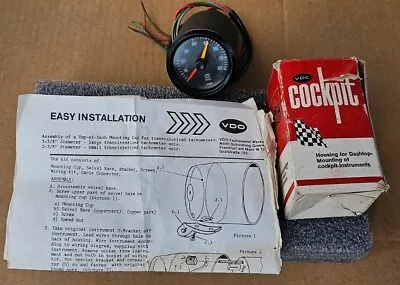 New Old Stock VDO Tachometer 8000RPM 8k Cockpit Tachometer 2 3/8  NOS • $224.95