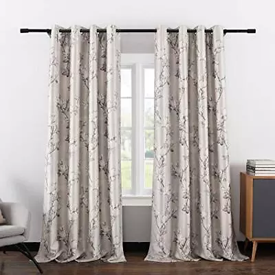 Blackout Curtains For Living Room 84 Inch Long Magnolia Printed Grommet Thermal  • $61.38