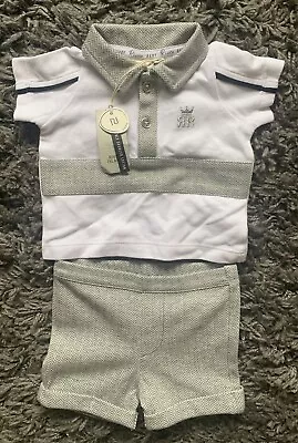 River Island BNWT Baby Boys Polo Top Shorts Outfit/Set Size 0-3 Months Summer • £4.99