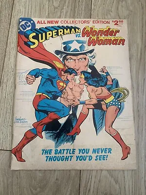 SUPERMAN Vs WONDER WOMAN C-54 DC Collectors’ Edition Treasury Large Comic 1978 • £29