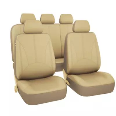 PU Leather Car SUV Seat Covers 9 Pieces For Front & Rear Interior Accessories • $63.80