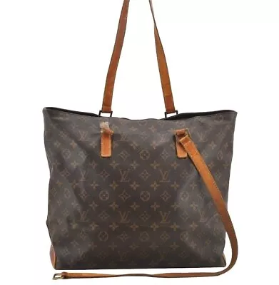 Authentic Louis Vuitton Monogram Cabas Mezzo Shoulder Tote Bag M51151 Junk 8334I • $350