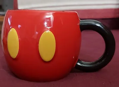 Disney Store Exclusive Mickey Mouse Mug Red Pants Yellow Buttons Coffee Mug Cup • $6