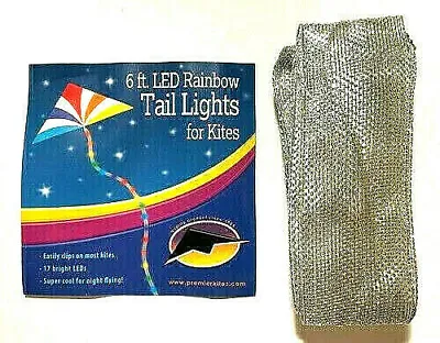$18.70 • Buy LED Kite Tail Rainbow 6-ft Long + Batteries + Metal Hook By Premier Kites