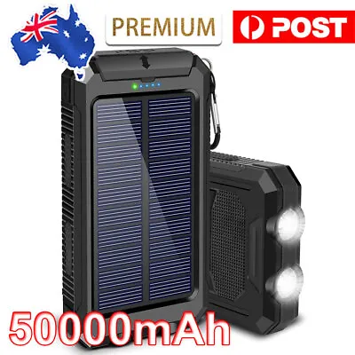 $35.91 • Buy Waterproof Solar Power 50000mAh Bank Portable External Battery Charger