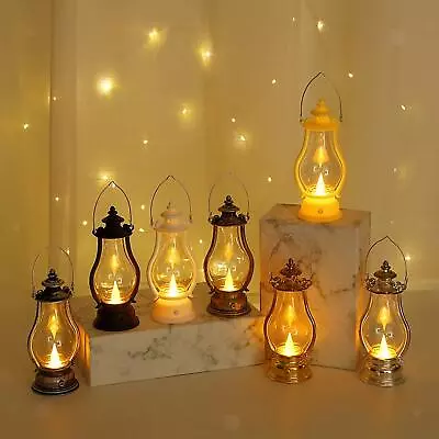 Hanging Flameless Lantern  LED Oil Lamp For NightStand Miners Trees • £7.09