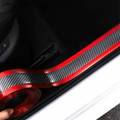 $9.99 • Buy Parts Accessories Carbon Fiber Vinyl Car Door Sill Scuff Plate Sticker Protector