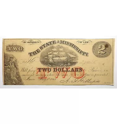 1864 Mississippi Currency – Macon - Civil War Memorabilia – 4661 • $105